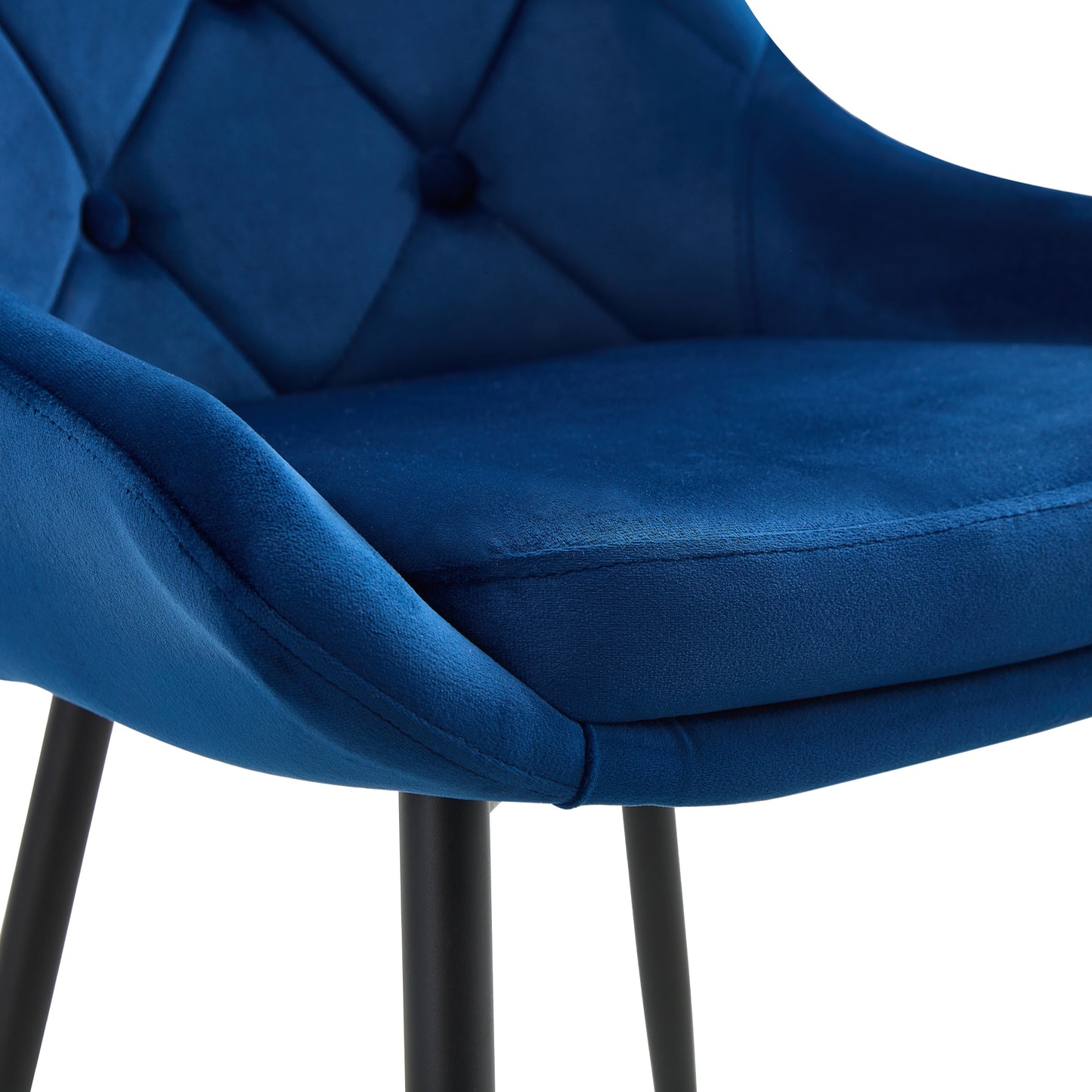 Sheron Velvet Dining Chairs (Set of 2) - Blue