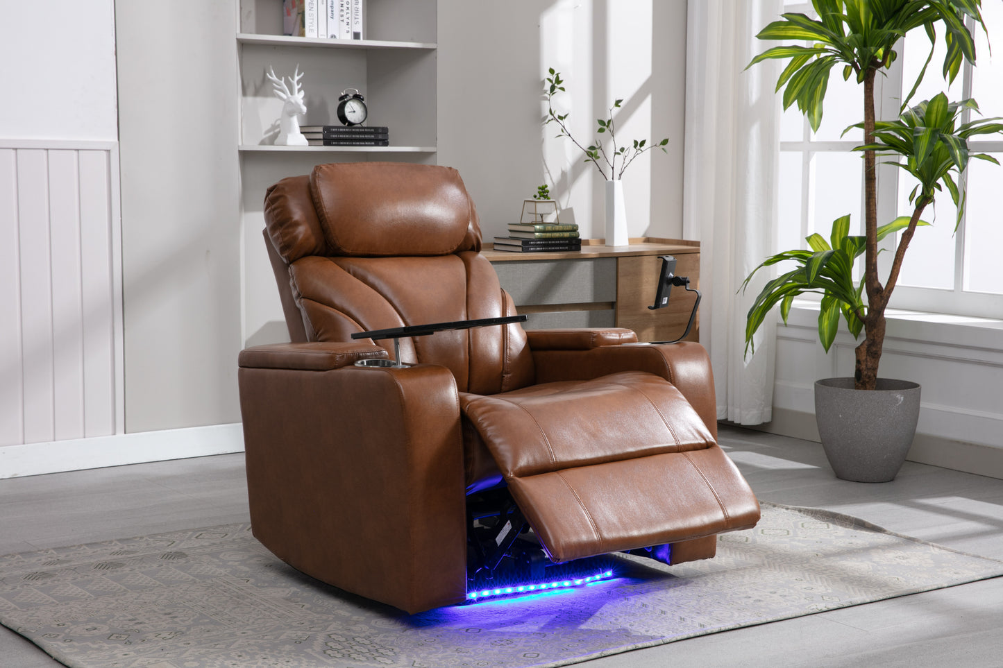 Orbit Power Motion Recliner -  Light Brown