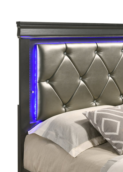 Ola Queen Size LED Bed - Gray