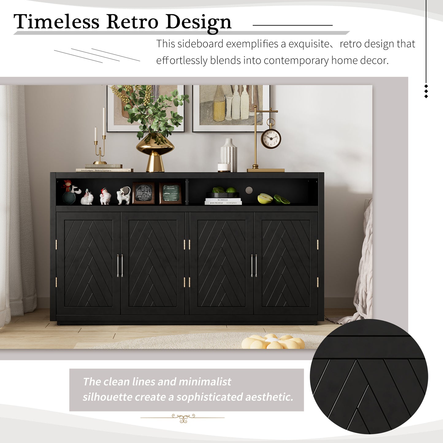 Bai Sideboard Buffet - Black