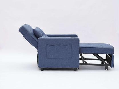 Sleeper Chair 3-in-1 Convertible - Navy Blue