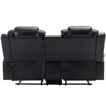 Milo 3 Pieces Recliner Sofa Sets - Black