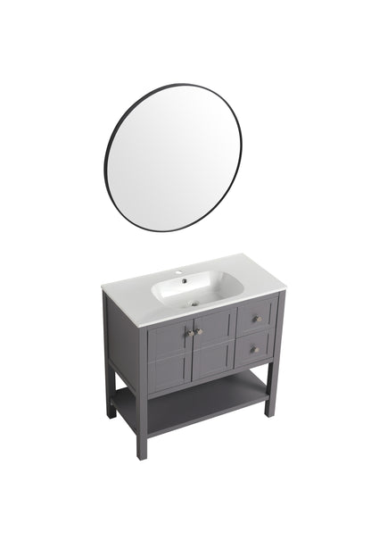 Bathroom Vanity With Soft Close Drawers and Gel Basin