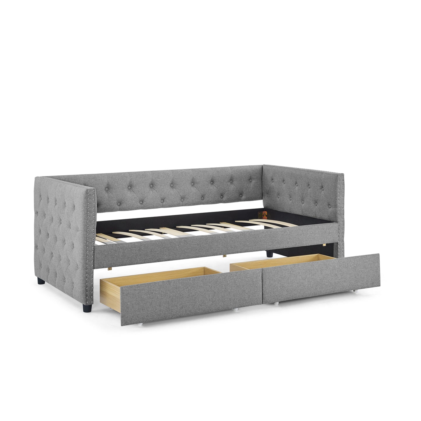 Teza Twin Size Daybed with Drawers - Gray