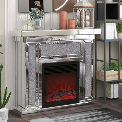 Blink Acrylic Diamond Mirror Electric Fireplace