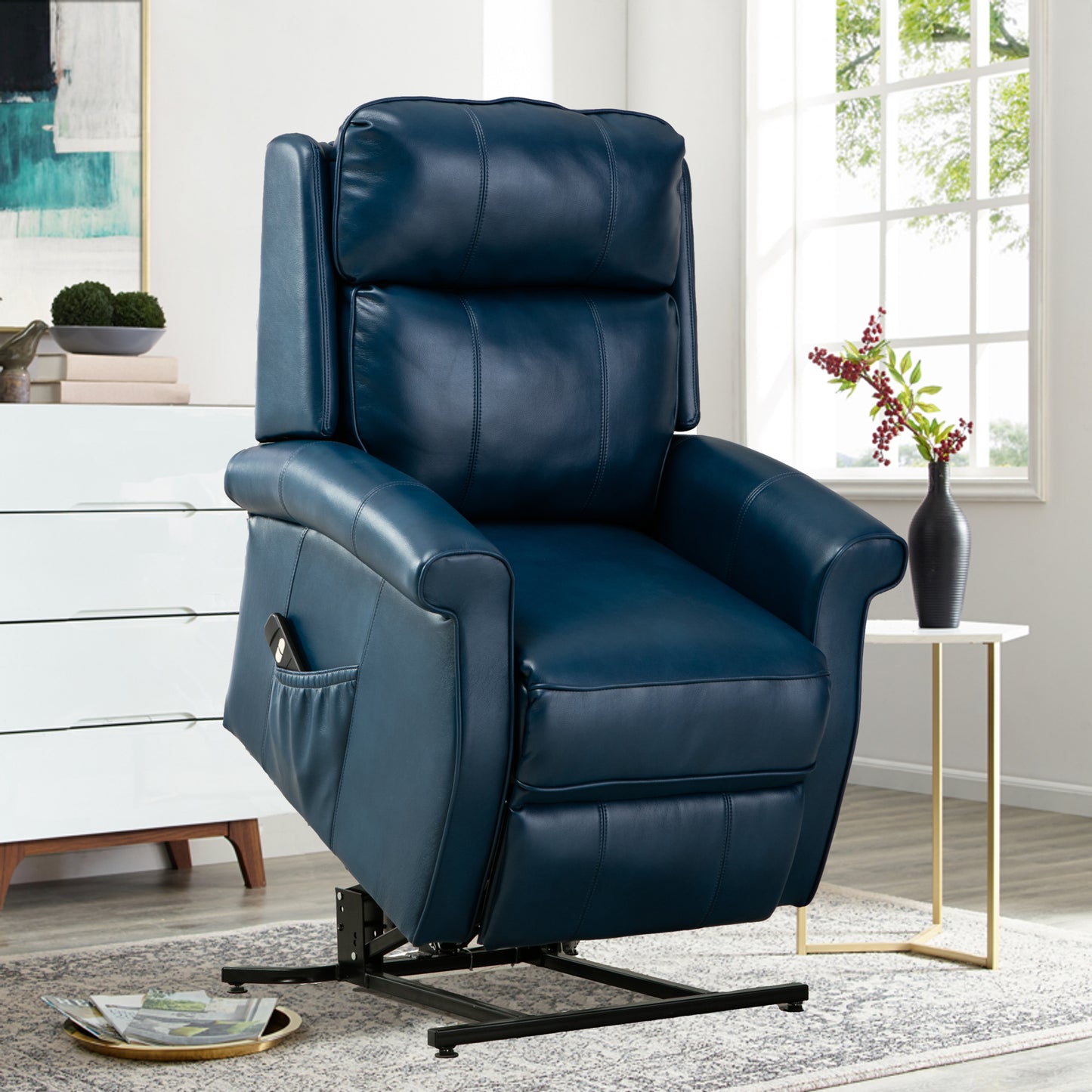 Landis Recliner Chair - Navy Blue