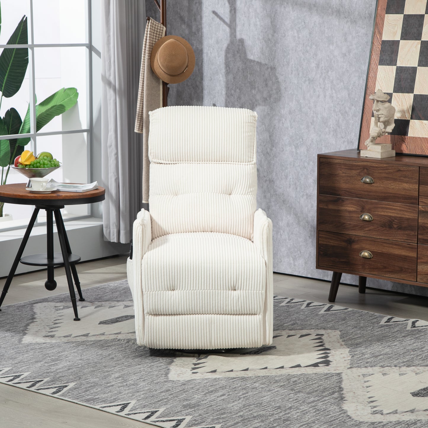 Fraser Electric Recliner Chair - Beige