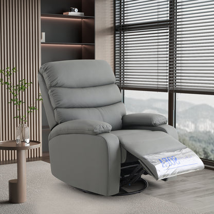 Lexi 360 Degree Swivel Rocking Recliner Chair - Gray