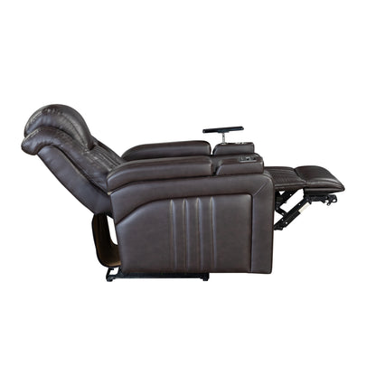 Morris PU Leather Power Recliner - Brown