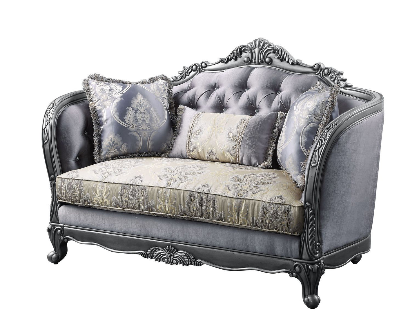 Ariadne Fabric Loveseat w/3 Pillows