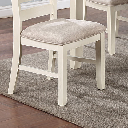 Viva II Fabric Cushion Seats Dining Chair (Set of 2) - White