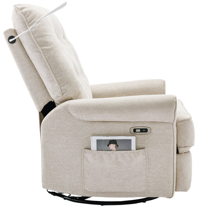 Vo 270 Degree Swivel Recliner Chairs - Cream