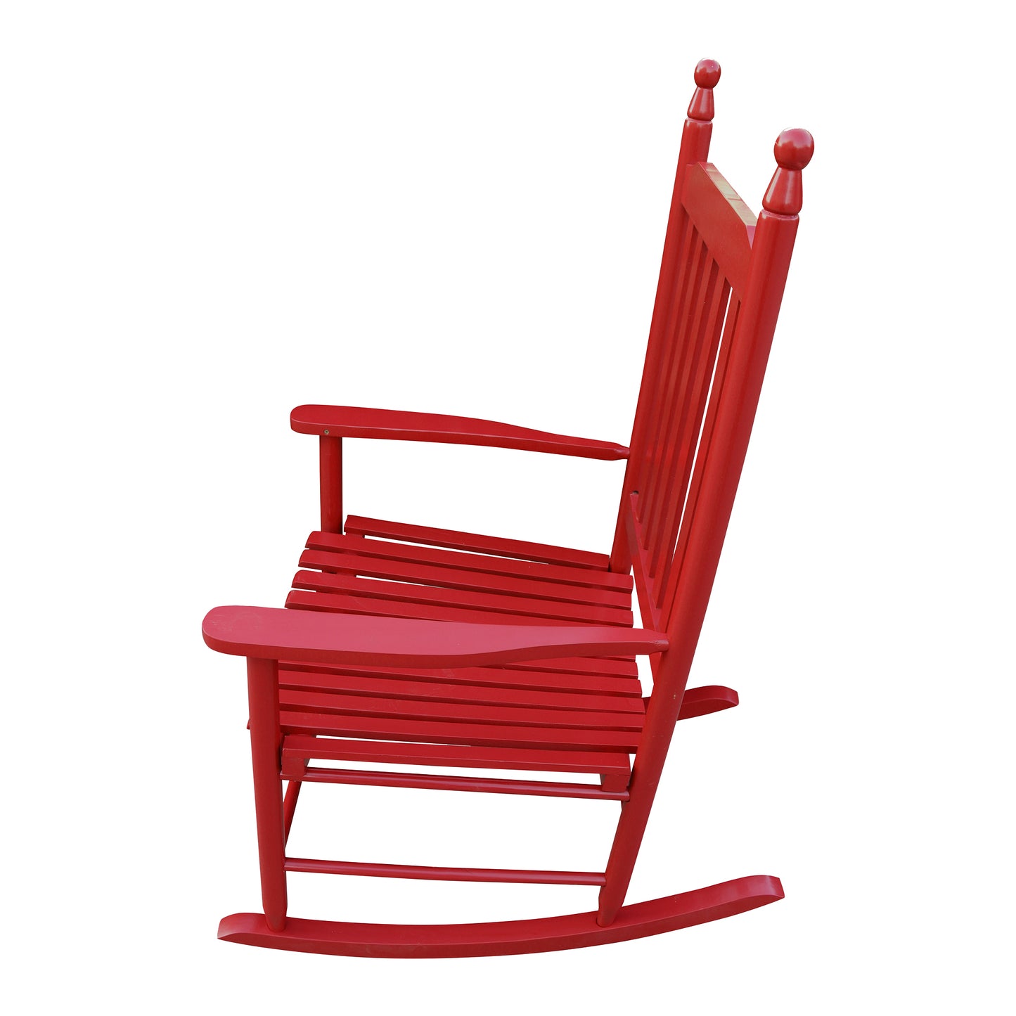 Lupe II Wooden Porch Rocker Chair - Rose Red