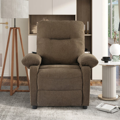 Aston Recliner Chair with Message and Heater - Brown