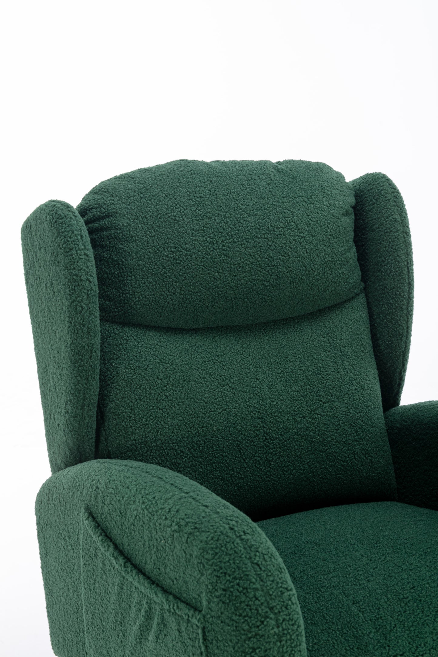 Nadia Teddy Fabric Rocking Chair - Green