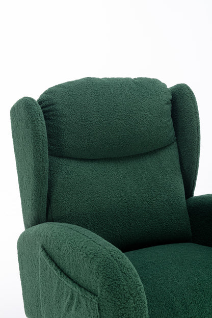 Nadia Teddy Fabric Rocking Chair - Green