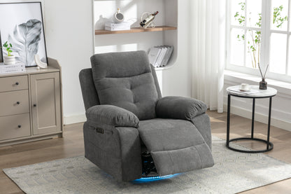 Aspen Power Recliner Glider Chair With Bluetooth Speaker - Dark Gray