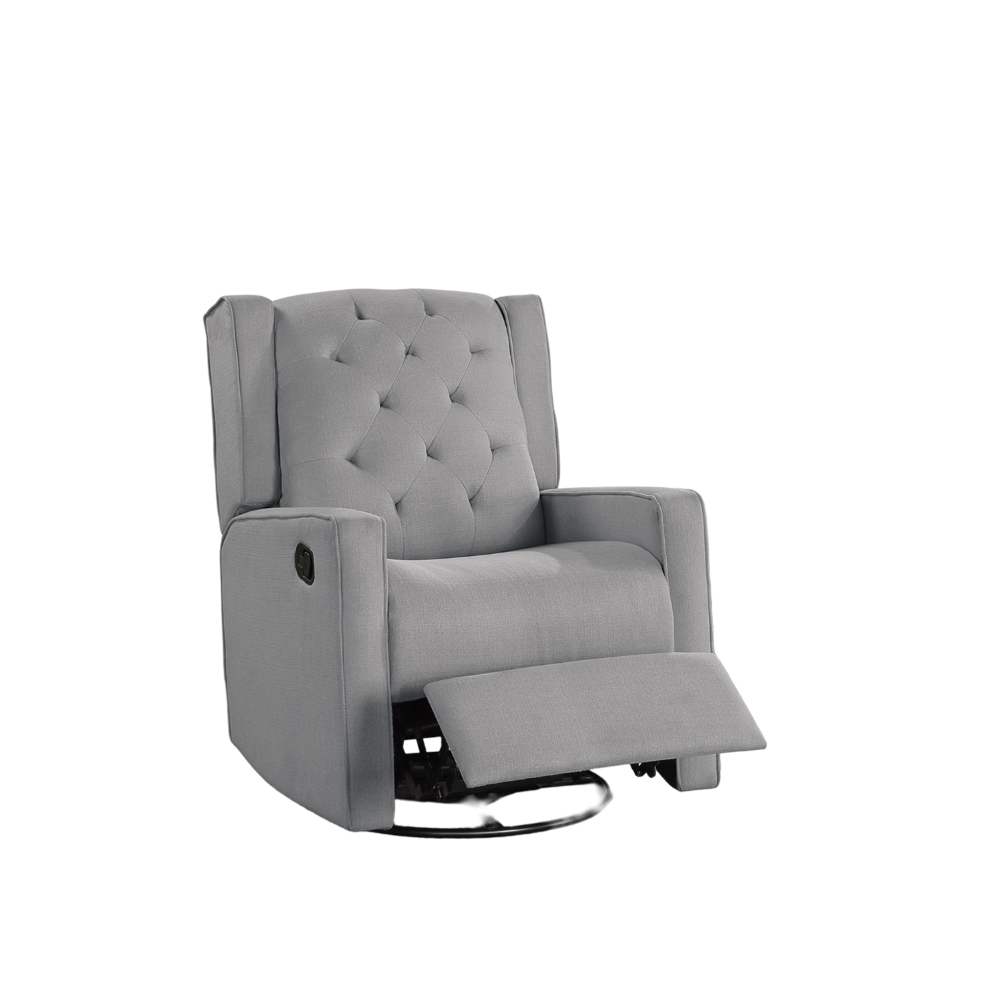 Nelson Polyfiber Swivel Recliner Chair - Dark Gray