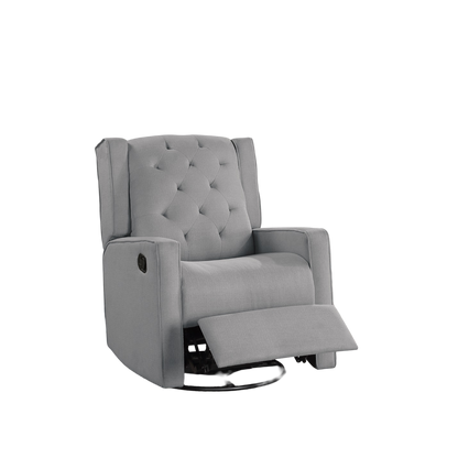 Nelson Polyfiber Swivel Recliner Chair - Dark Gray