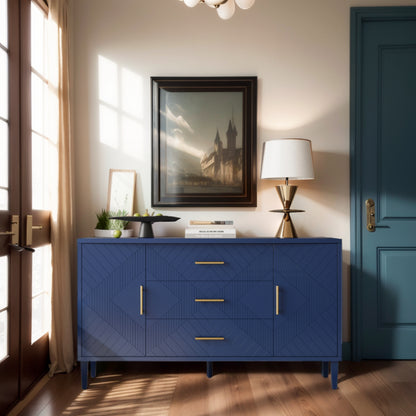 Kole 2-Door 3-Drawer Cabinet - Navy Blue