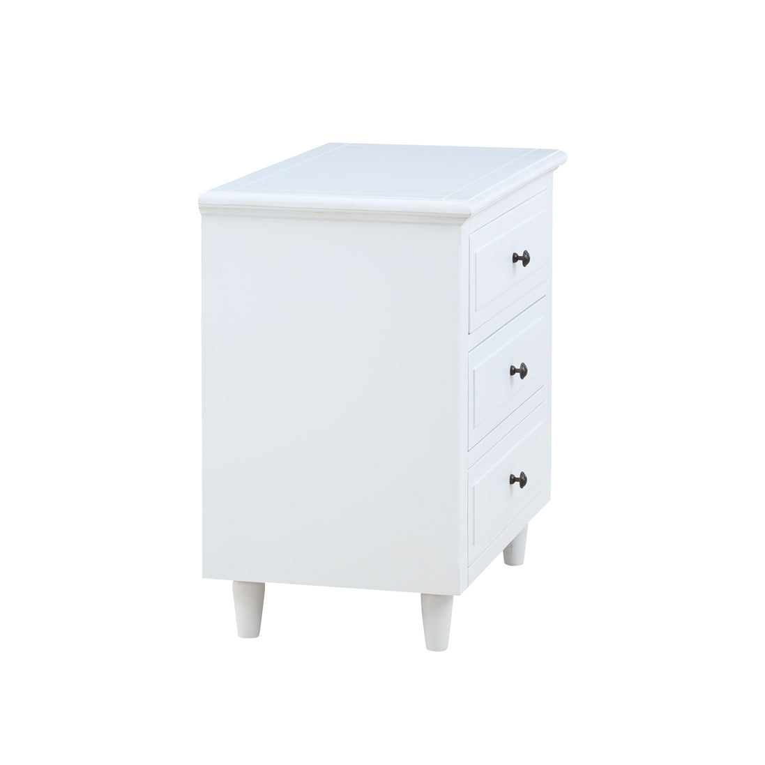 Eleni Wood Nightstand - White