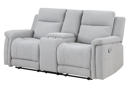 Eco Recliner Console Loveseat - Gray