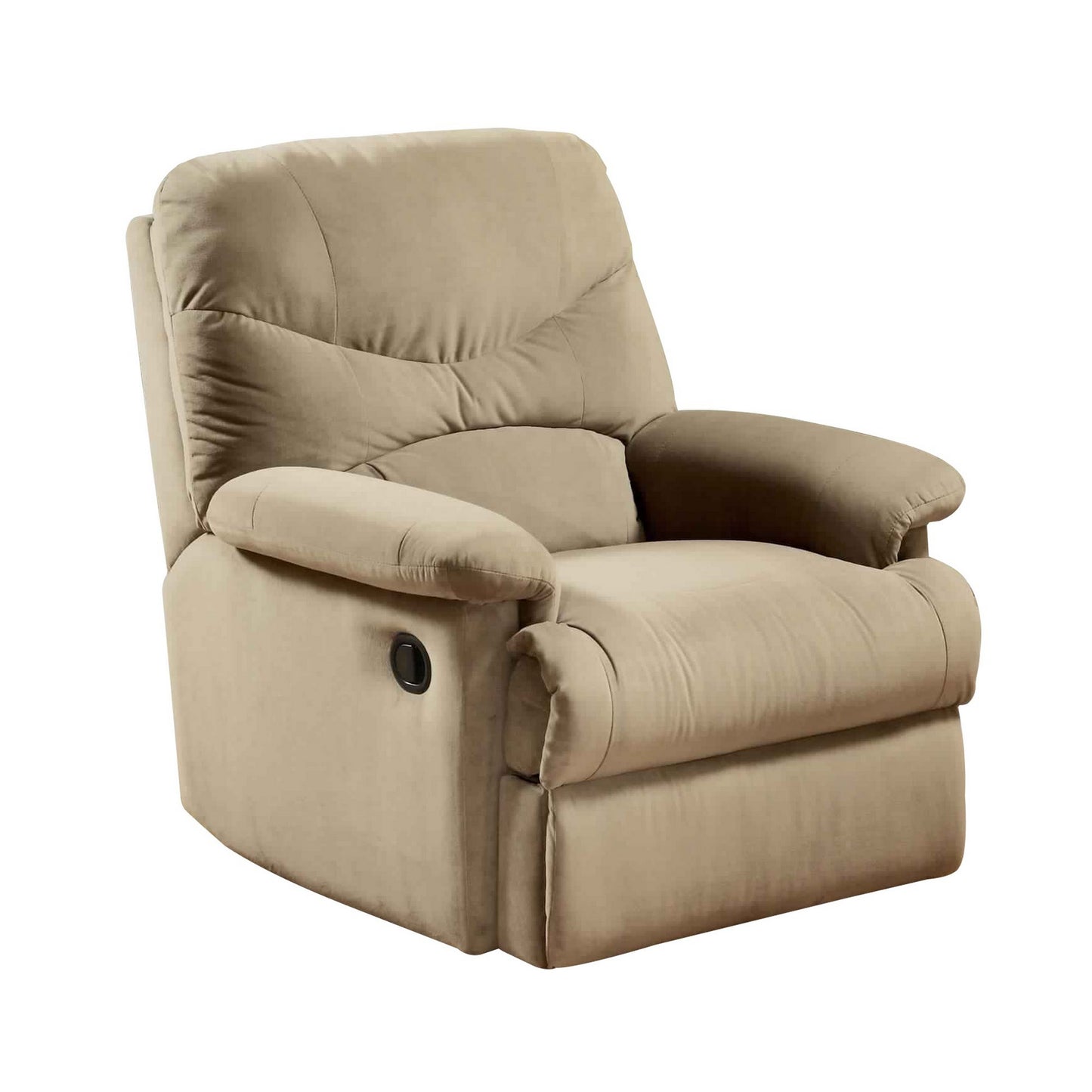 Vaughn Faux Leather Push Back Recliner Chair - Beige