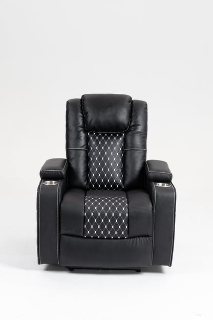 Warner II Power Recliner with Multifunctional Features - Black