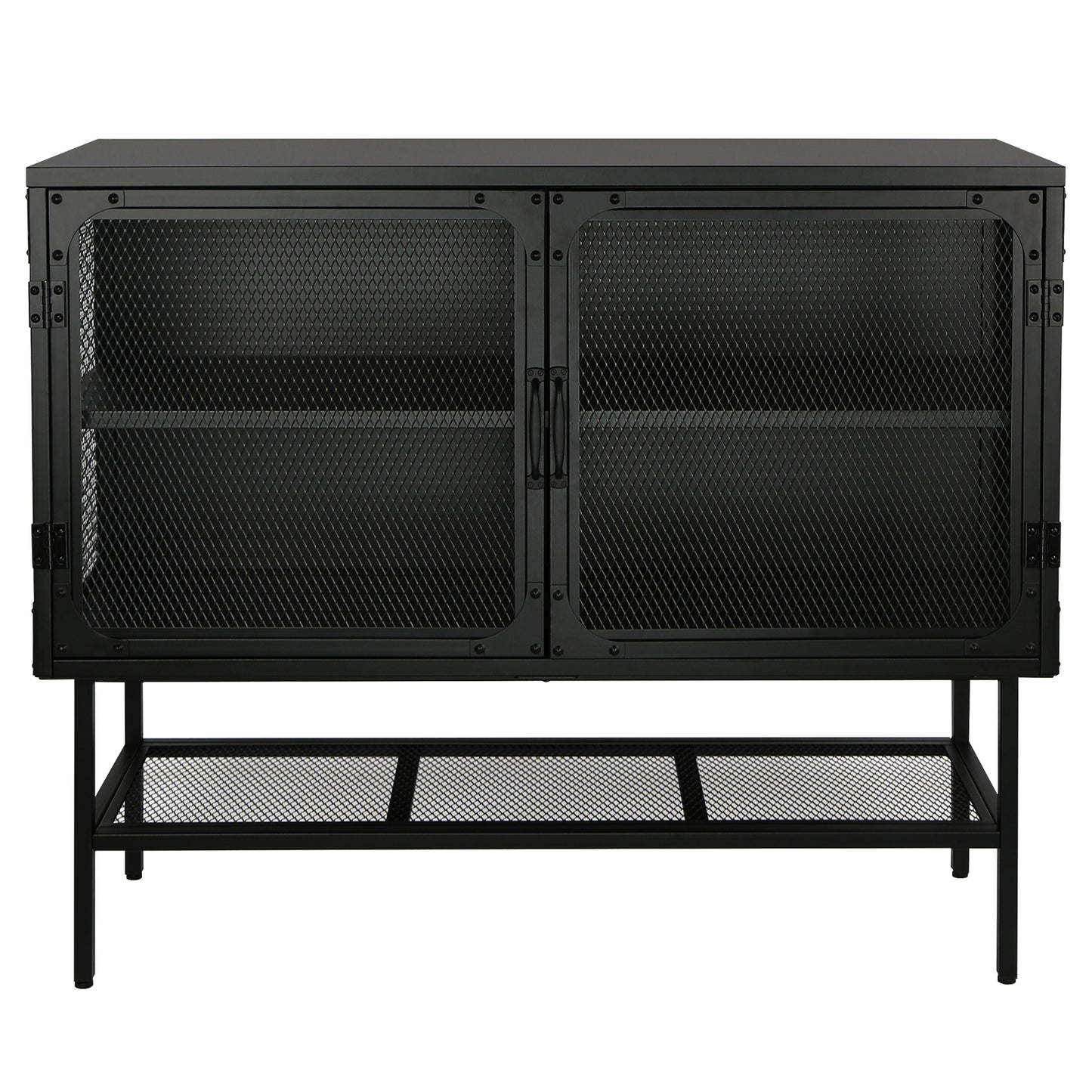 Laso Industrial Double Door Cabinet - Black