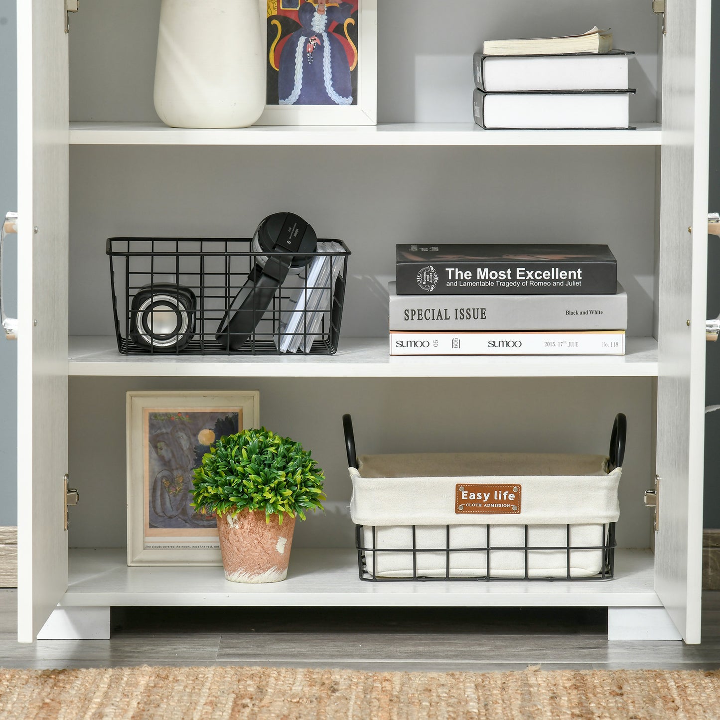 Tosha Storage Cabinet - White