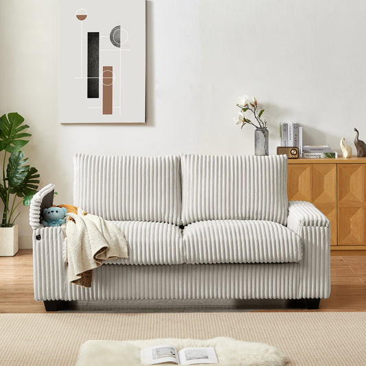 Zama Fabric Loveseat - Beige