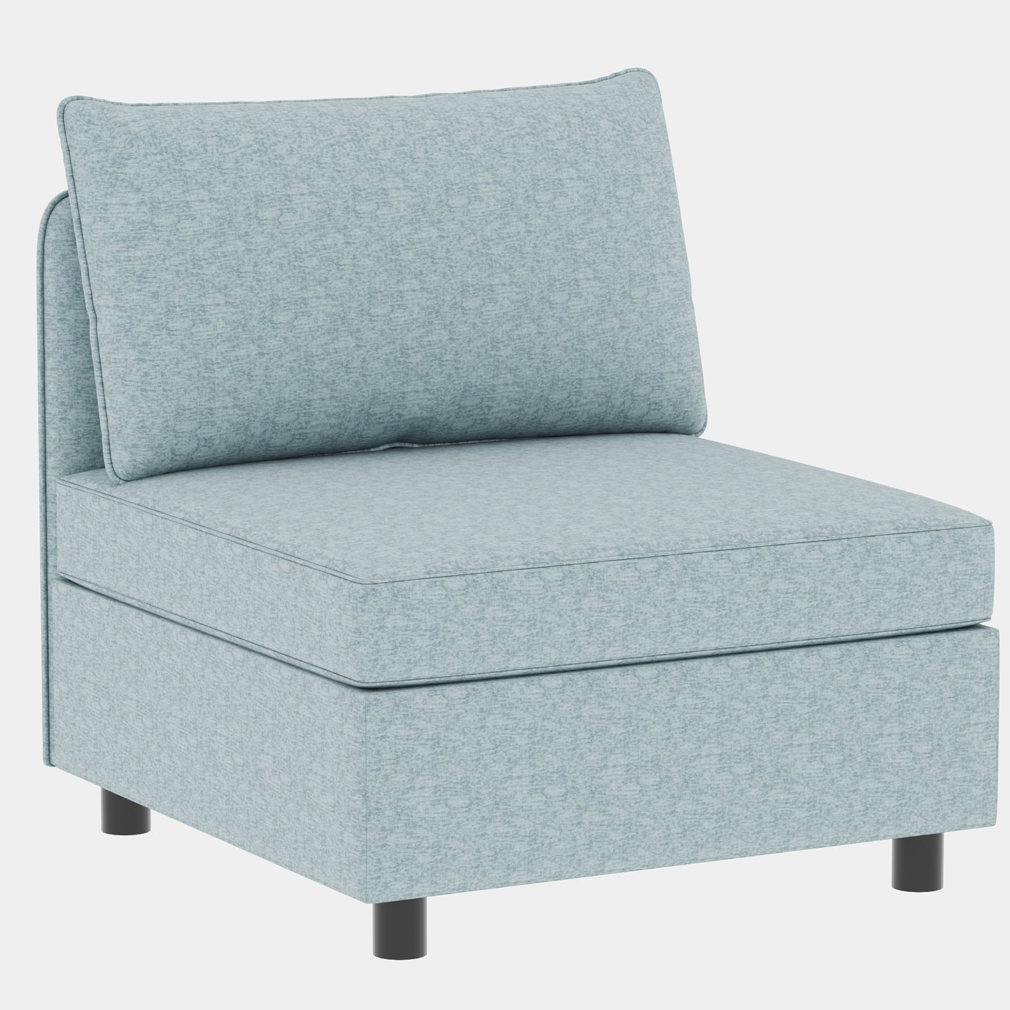 Keen Loveseat  With Ottoman - Blue