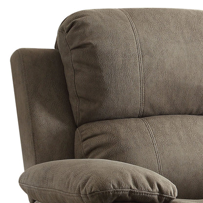 Aeon Polished Recliner with Pillow Top Arm - Gray