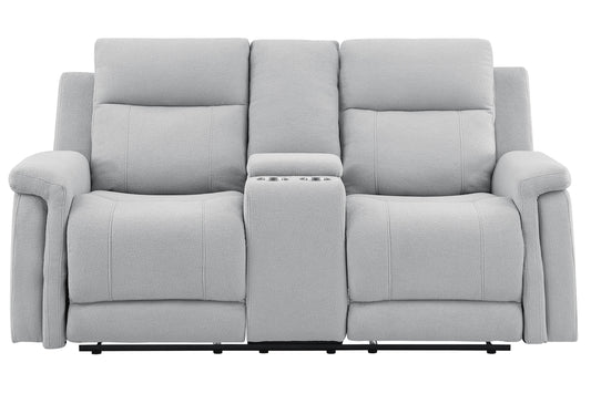 Eco Recliner Console Loveseat - Gray