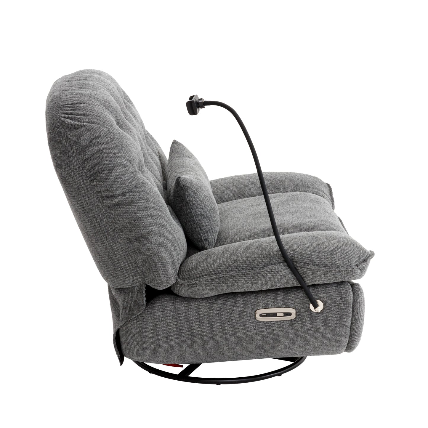 Roxie 270 Degree Swivel Power Recliner with Voice Control - Gray