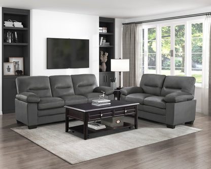 Jaxon Modern Sleek Design Fabric Loveseat - Dark Gray