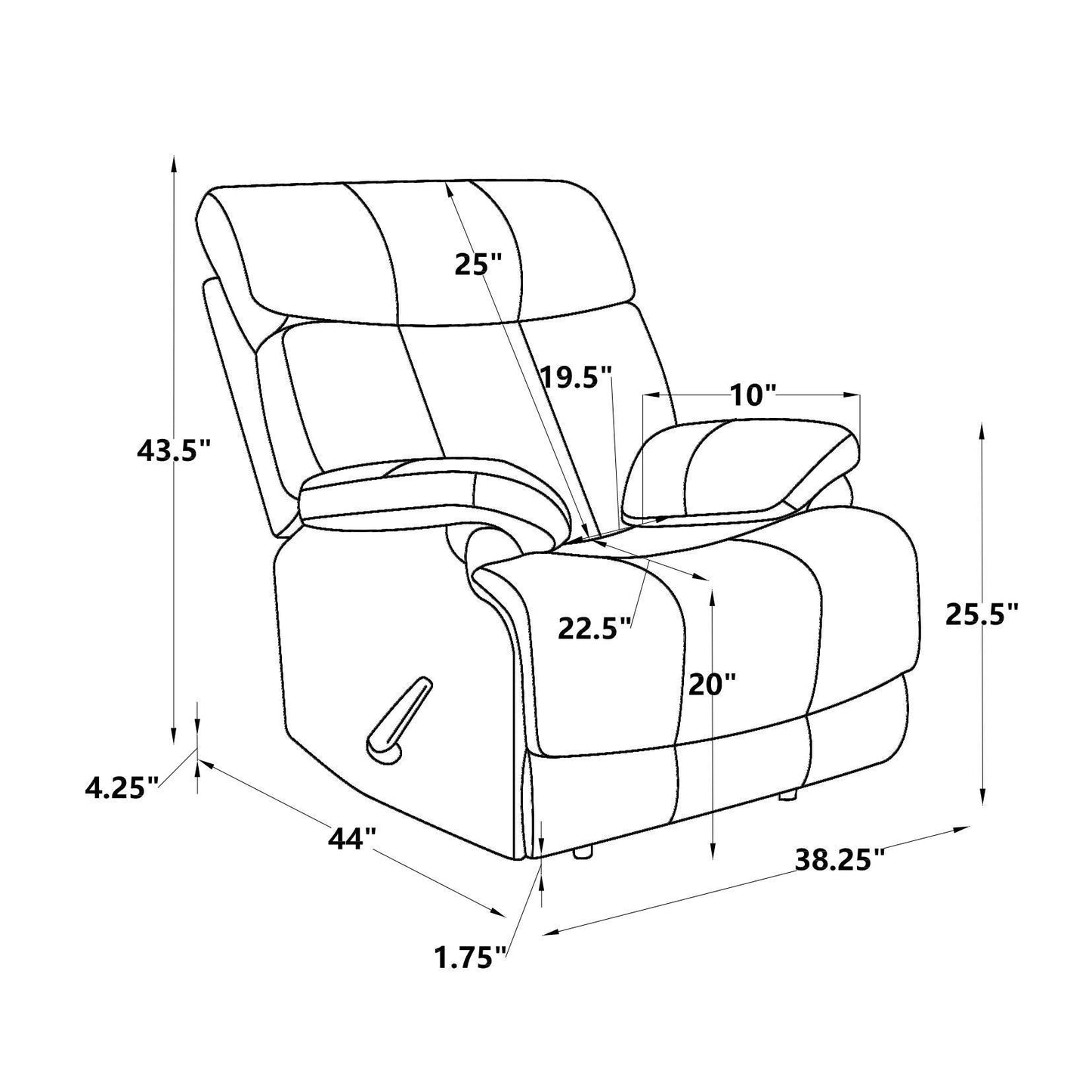 Foss Faux Leather Mannual Recliner