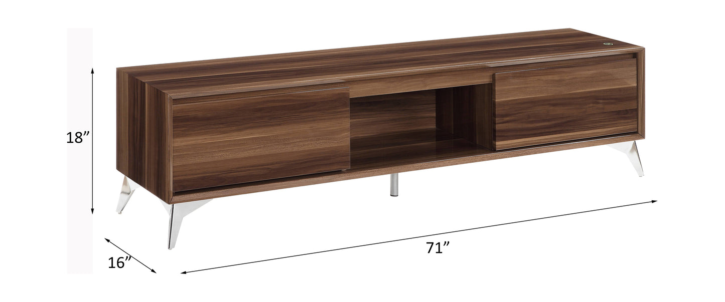 Raceloma TV stand with LED Lights - Walnut