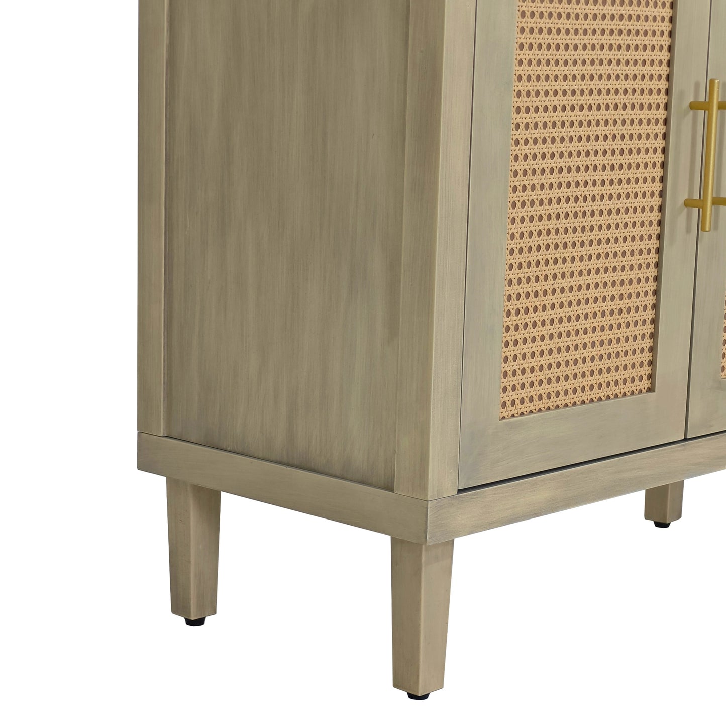 Amal 4-Door Cabinet with Rattan