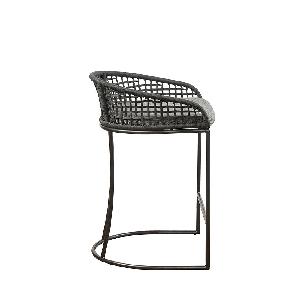 Hermosa Woven Counter Stool 25" - Dark Gray