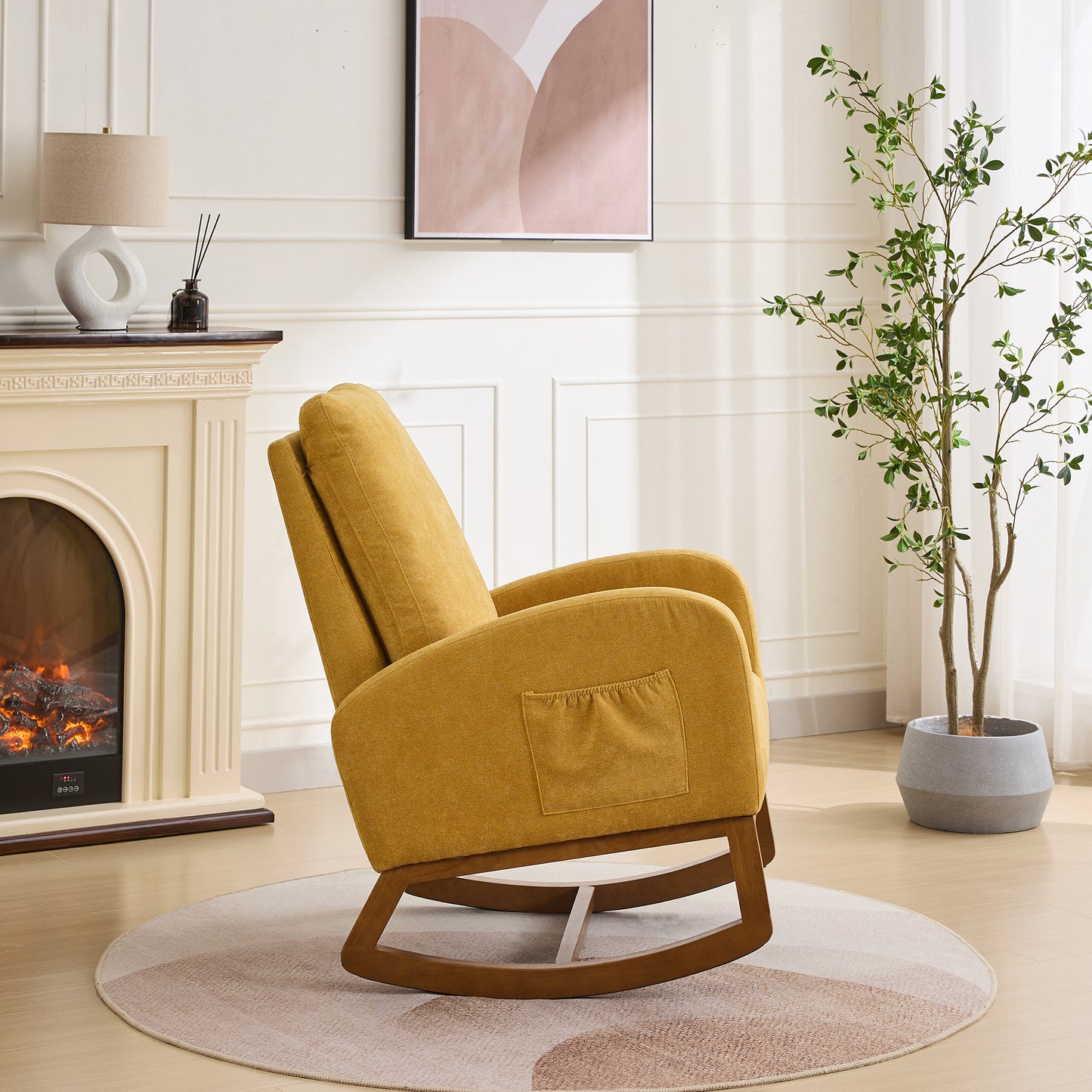 Lester Rocking Chair - Mustard