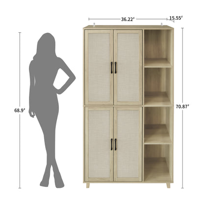 Acuna II 4 Door Storage Cabinet - Natural