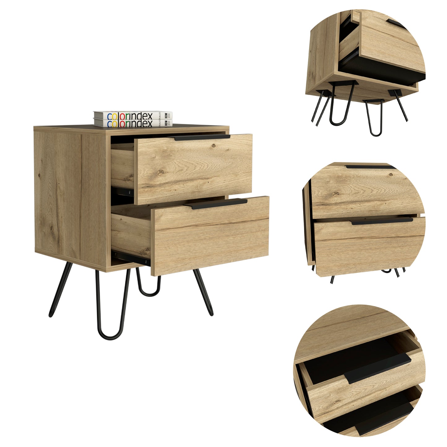 Augusta II Nightstand - Light Oak