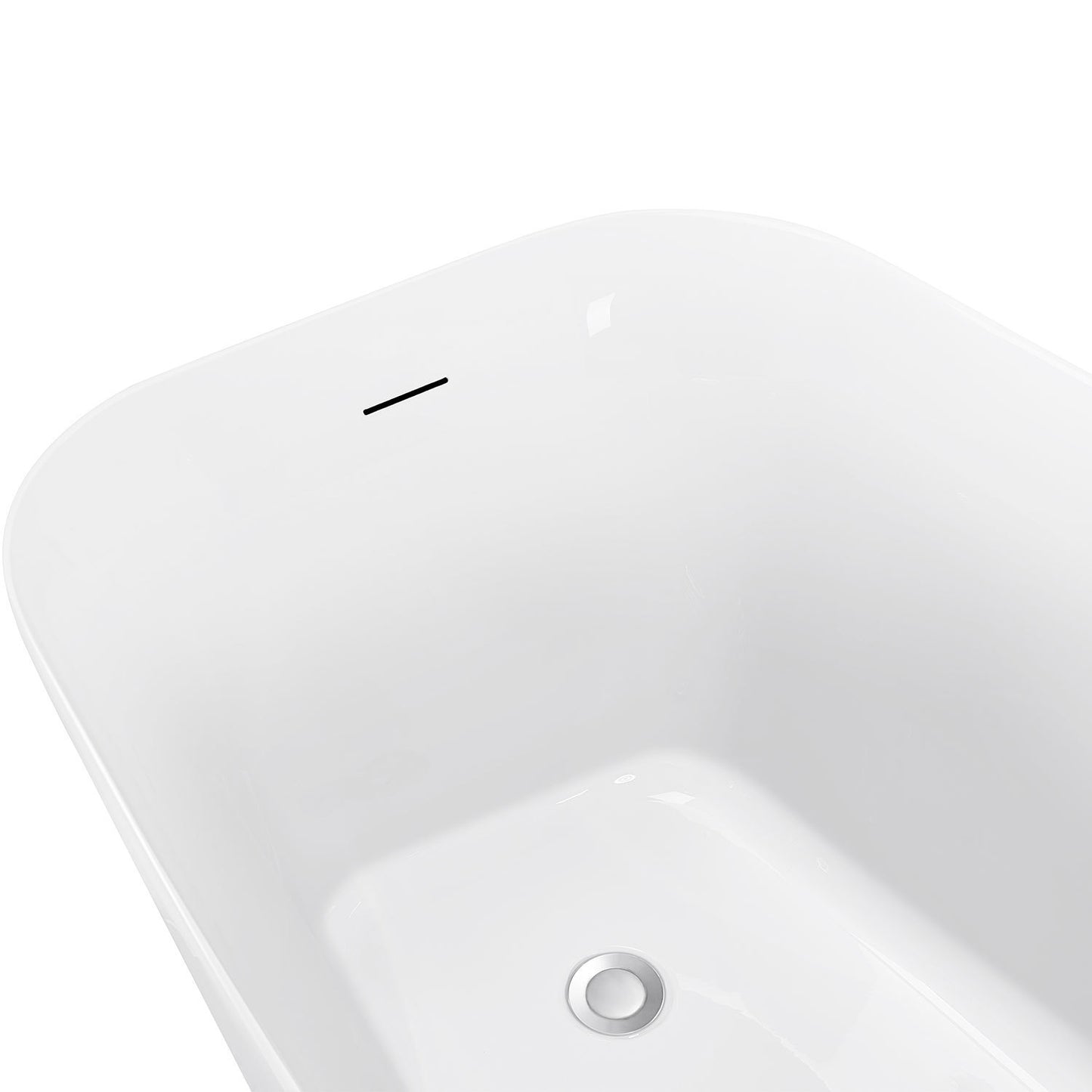 Amir 66" Acrylic Freestanding Soaking Bathtub  - White