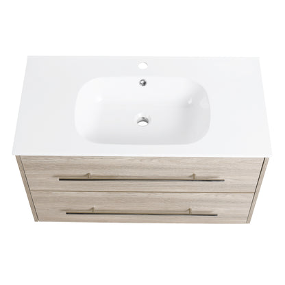 36 Inch Wall Mounted Bathroom Vanity(KD-Packing)-BVC04936WEO