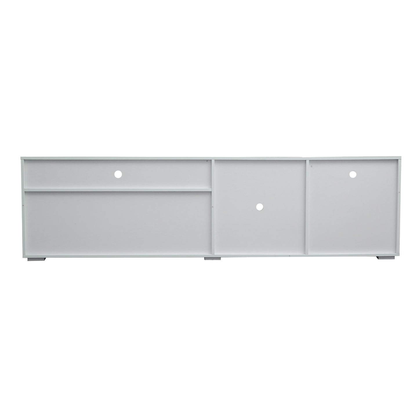 Ivan TV Stand LED High Gloss Doors - White