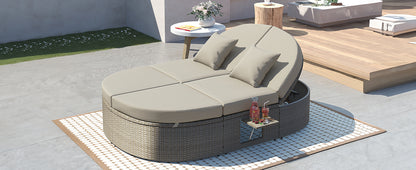 Burley Outdoor Sun Bed Patio 2-Person Daybed - Gray