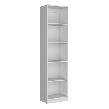 Kris Bookcase with 5-Tier Shelves - White