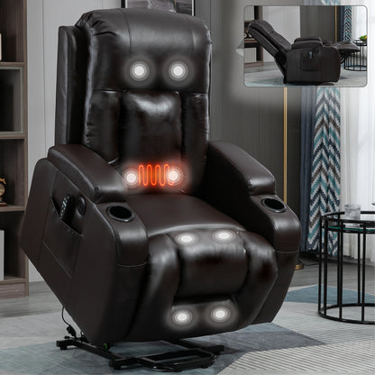 Logan Power Lift Recliner - Brown