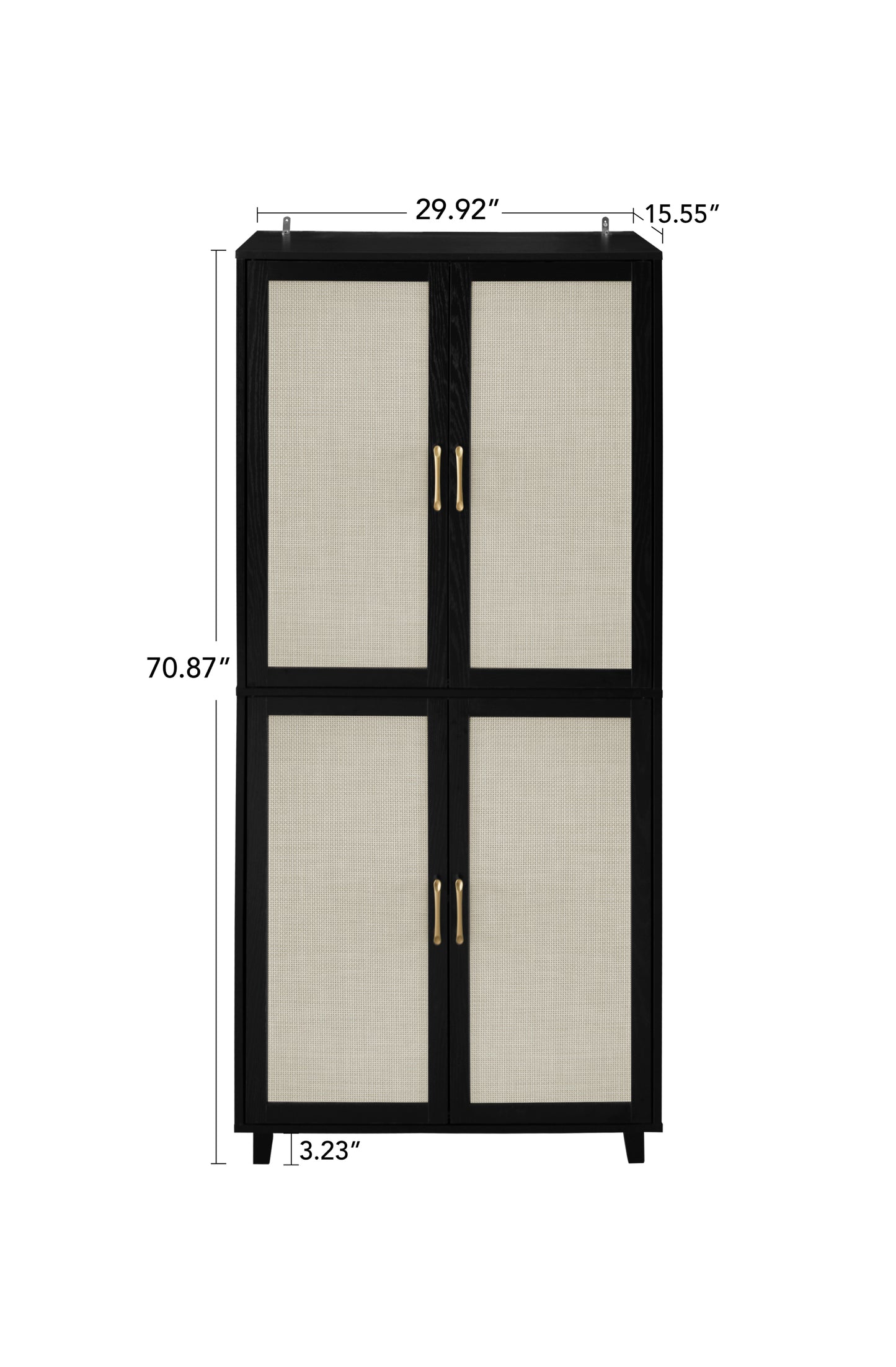 Acuna 4 Door Storage Cabinet - Black